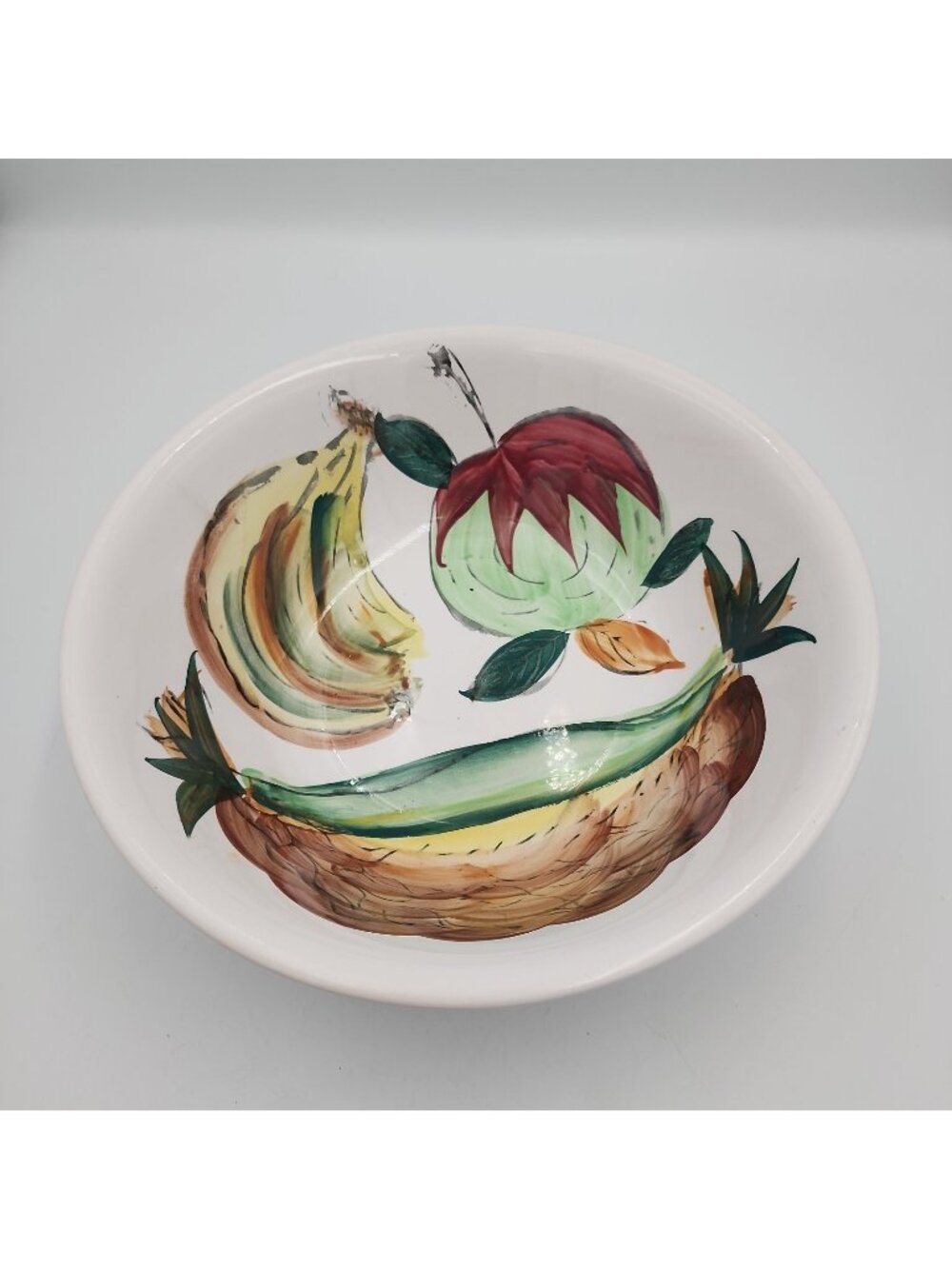 Vintage Westwood Finest Ironstone “Fruits And Veggies” Serving Bowl Ceramic 10"